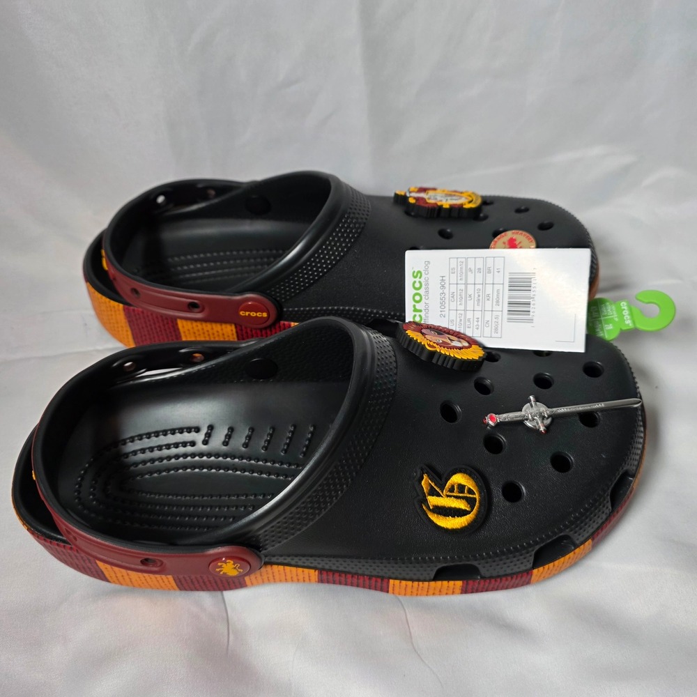 Crocs Harry‎ Potter Gryffindor Classic Clogs Black Red Yellow Size M10 W12